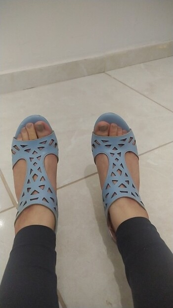 37 Beden mavi Renk Topuklu ayakkabı 