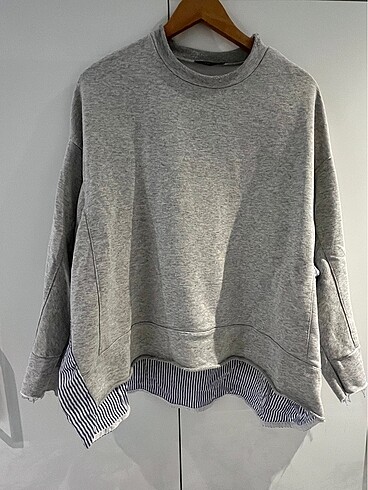 Gri sweatshirt M/L beden