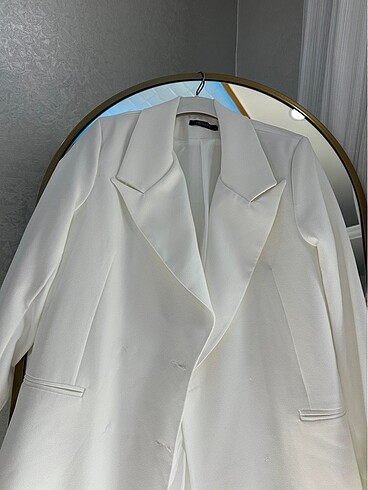 m Beden Beyaz Blazer ceket