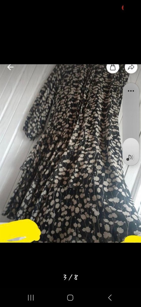 Siyah Uzun Kollu Bohem Uzun Elbise - Görsel 3