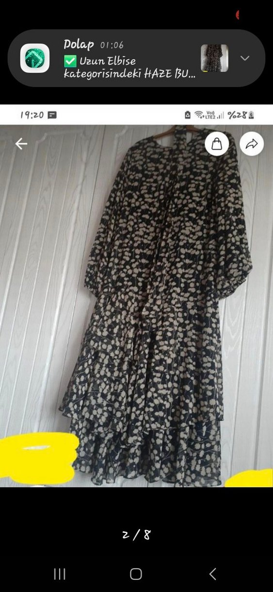 Siyah Uzun Kollu Bohem Uzun Elbise - Görsel 2