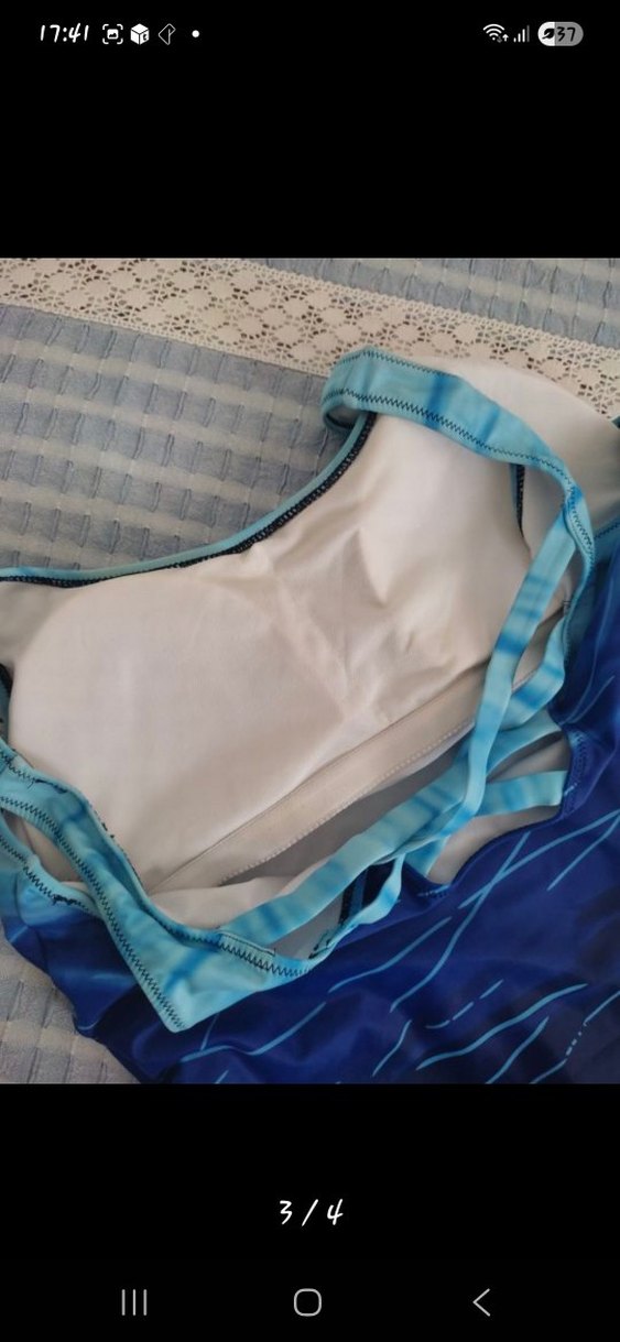 Lacivert Batik Desenli Kadın Mayo - Görsel 3