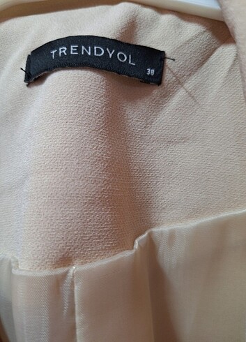 Trendyol & Milla Krem / Taş rengi 38 beden blazer ceket