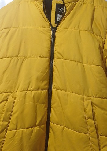 Sarı Fermuarlı Kışlık Mont unisex dir - Görsel 2