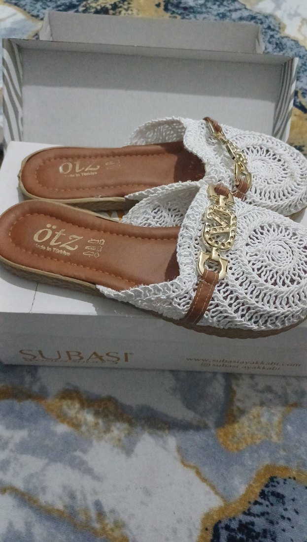 Nakışlı Bej Kadın Terlik - Görsel 5