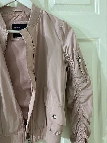 Bershka Pembe Bomber ceket