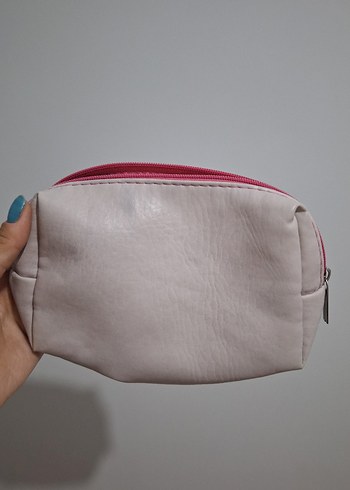 Diğer Fermuarlı Açık Pembe Kadın Makyaj Çantası