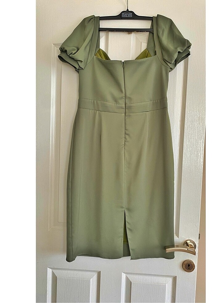 İpek Şifon Abiye Elbise - Görsel 4