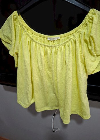 sarı krop tişört - Görsel 4