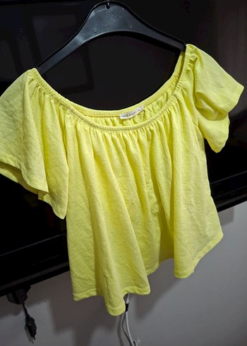 sarı krop tişört - Görsel 2