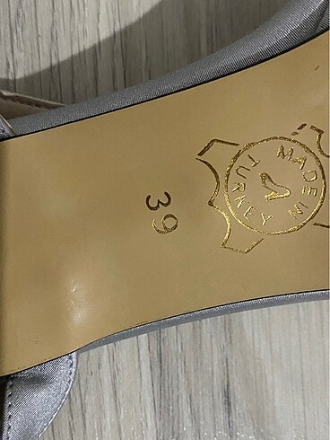 38 Beden Gümüş -İnce topuklu ayakkabı