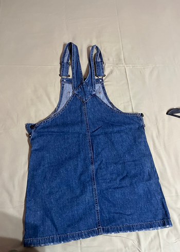 Koton Kadın Koyu Mavi Denim Askılı Midi Salopet