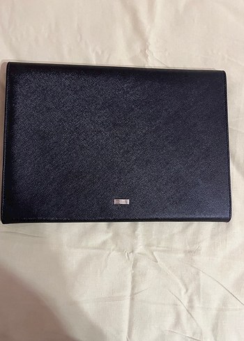 Klasik Siyah Deri Fermuarlı Clutch Çanta