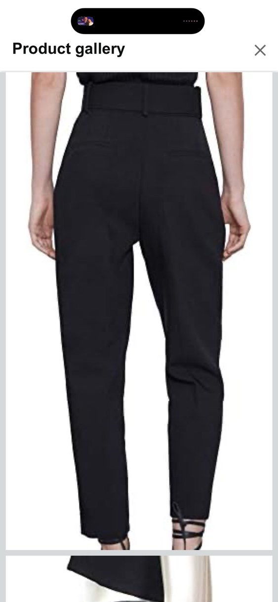 Zara Kadın Siyah Kemerli Kumaş Pantolon - Görsel 2