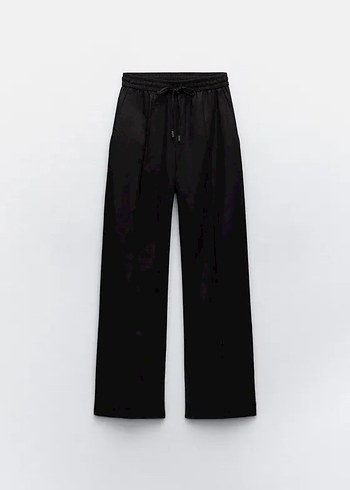 Zara keten karışımlı düz pantolon - Görsel 4