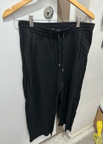 Zara keten karışımlı düz pantolon - Görsel 11