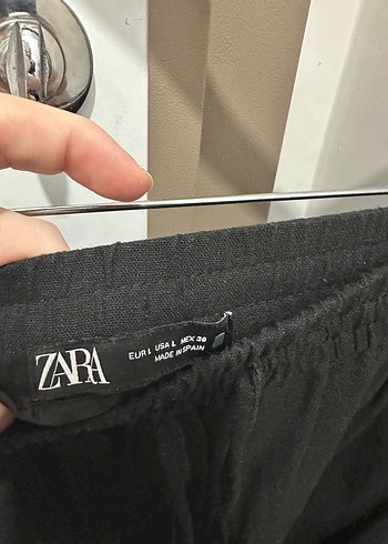 Zara keten karışımlı düz pantolon - Görsel 10