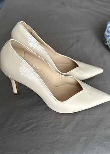 Ecenin Butiği Beyaz Stiletto Topuklu Kadın Ayakkabı - Görsel 2