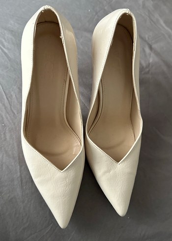 Ecenin Butiği Beyaz Stiletto Topuklu Kadın Ayakkabı - Görsel 6