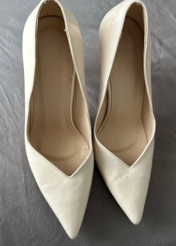 Ecenin Butiği Beyaz Stiletto Topuklu Kadın Ayakkabı - Görsel 5