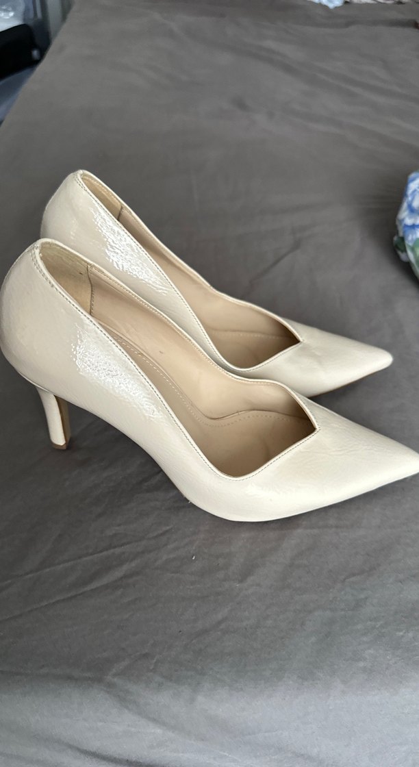 Ecenin Butiği Beyaz Stiletto Topuklu Kadın Ayakkabı - Görsel 2