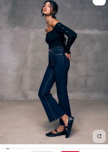 Stradivarius D78 kot pantolon jean pantolon - Görsel 10