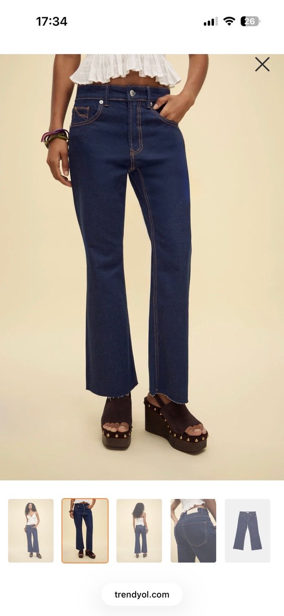 Stradivarius D78 kot pantolon jean pantolon - Görsel 3