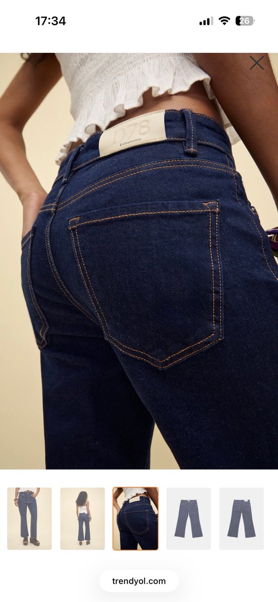 Stradivarius D78 kot pantolon jean pantolon - Görsel 5