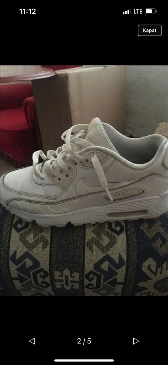 Nike air max 90 Beyaz Bağcıklı Kadın Spor Ayakkabı - Görsel 5