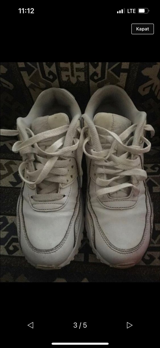 Nike air max 90 Beyaz Bağcıklı Kadın Spor Ayakkabı - Görsel 4