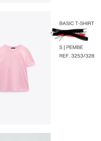Zara t-shirt Pembe Kısa Kollu Kadın Tişört - Görsel 5