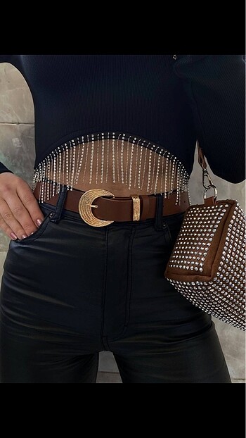 Zara AY GÖRÜNÜMLÜ GOLD RENGİ KEMER