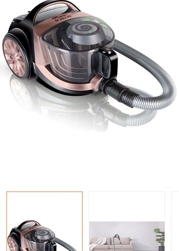 Pembe ve Gri Toz Torbasız Elektrikli Süpürge
