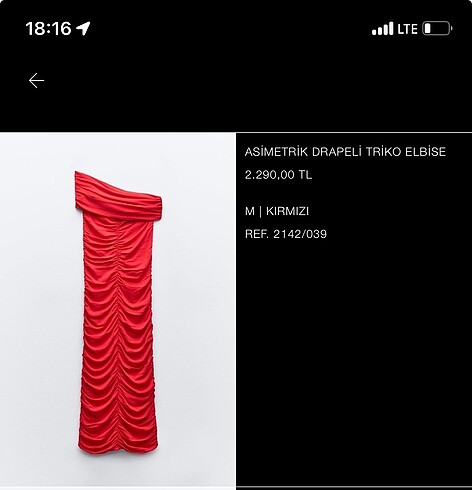 Zara Asimetrik Drapeli Triko Elbise - Görsel 5