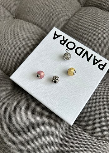 Pandora Pembe ve Gri Boncuklu Kadın Charm - Görsel 6