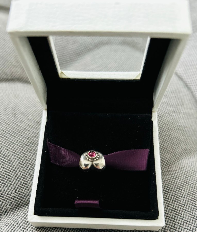 Mor Kurdeleli Gotik Kalp Charm - Görsel 4