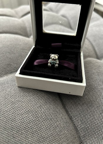 Boncuklu Mor Ayıcık Kadın Charm - Görsel 2