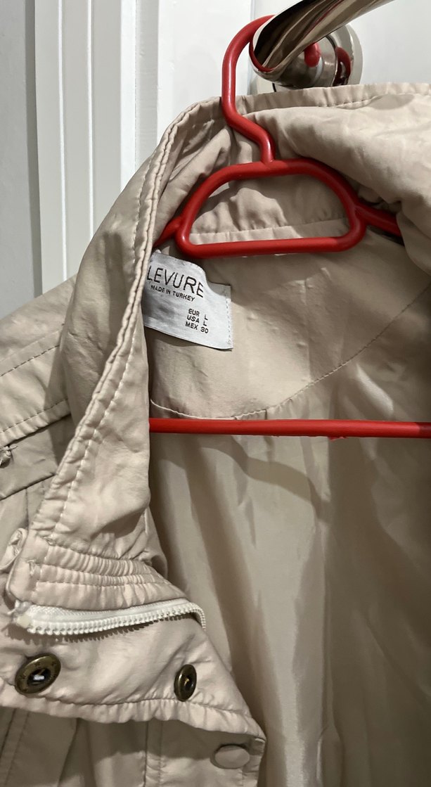 Düğmeli Bej Midi Kadın Ceket - Görsel 2