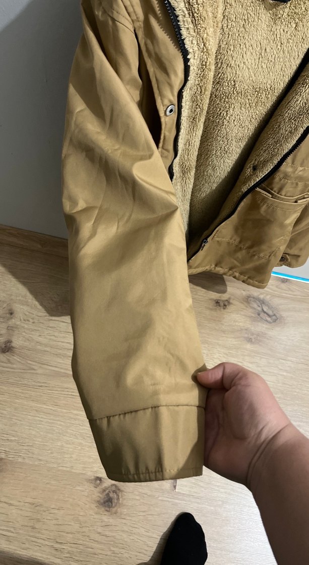 Kahverengi Rahat Kadın Kürklü mont - Görsel 4