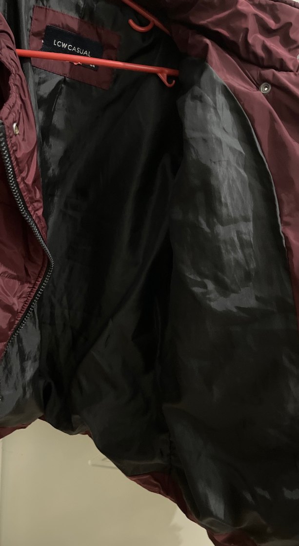 Bordo Kadın Fermuarlı mont - Görsel 3