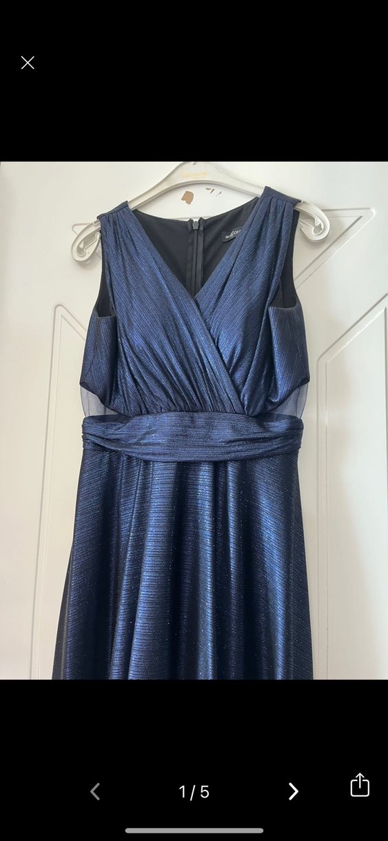 Abiyefon Lacivert  Uzun Abiye Elbise - Görsel 3