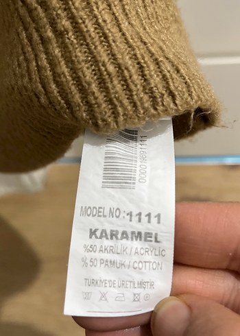 Kadın Kahverengi Yünlü Yarım Fermuarlı Kazak - Görsel 3