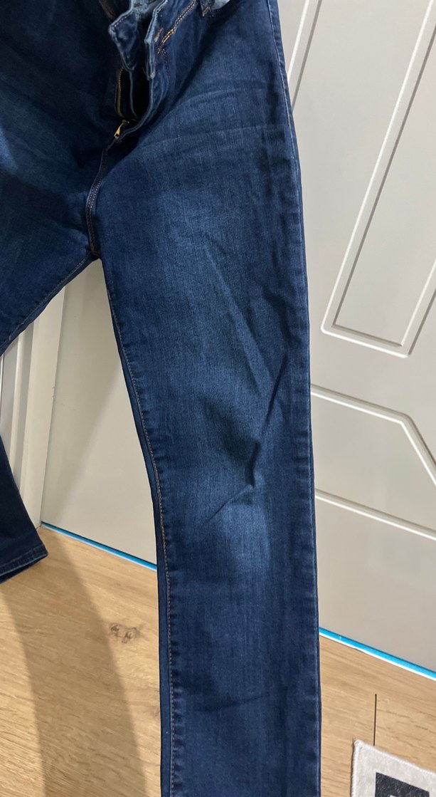 Kadın Mavi Kot Pantolon - Görsel 5