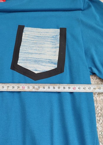 Nike Erkek Mavi Spor Logolu Tişört - Görsel 2