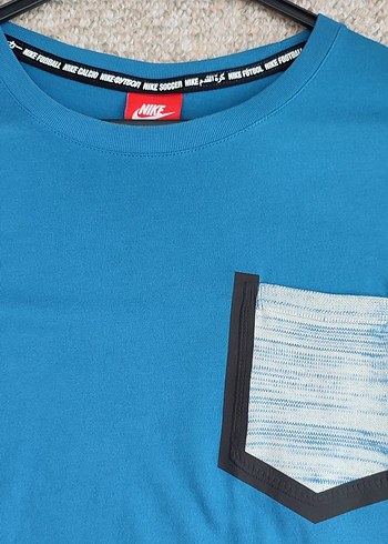 Nike Erkek Mavi Spor Logolu Tişört - Görsel 5