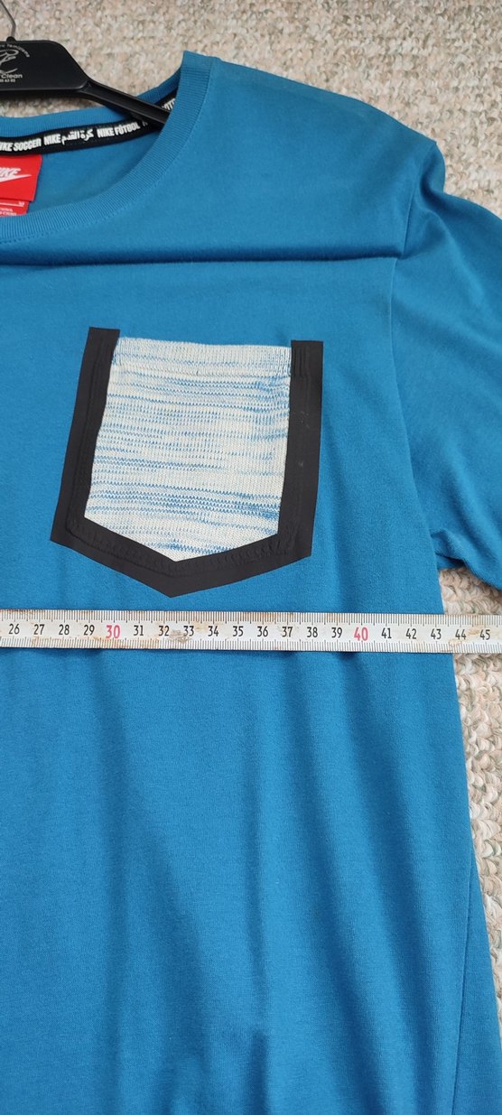 Nike Erkek Mavi Spor Logolu Tişört - Görsel 2