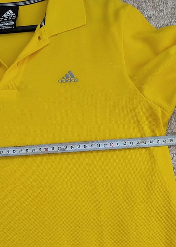 Sarı Adidas Erkek Polo Tişört - Görsel 4