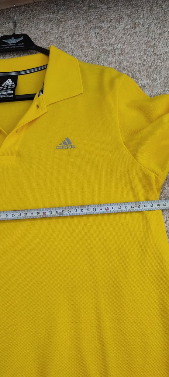 Sarı Adidas Erkek Polo Tişört - Görsel 4