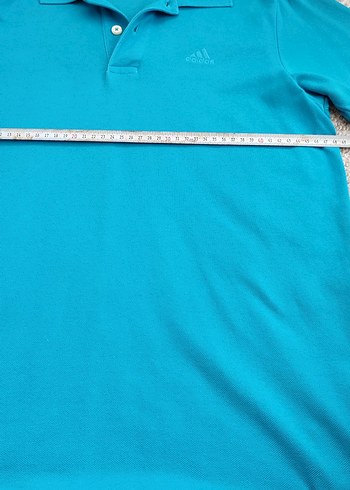 Adidas Mavi Düğmeli Polo Tişört - Görsel 2