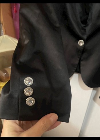 Saten blazer ceket - Görsel 5